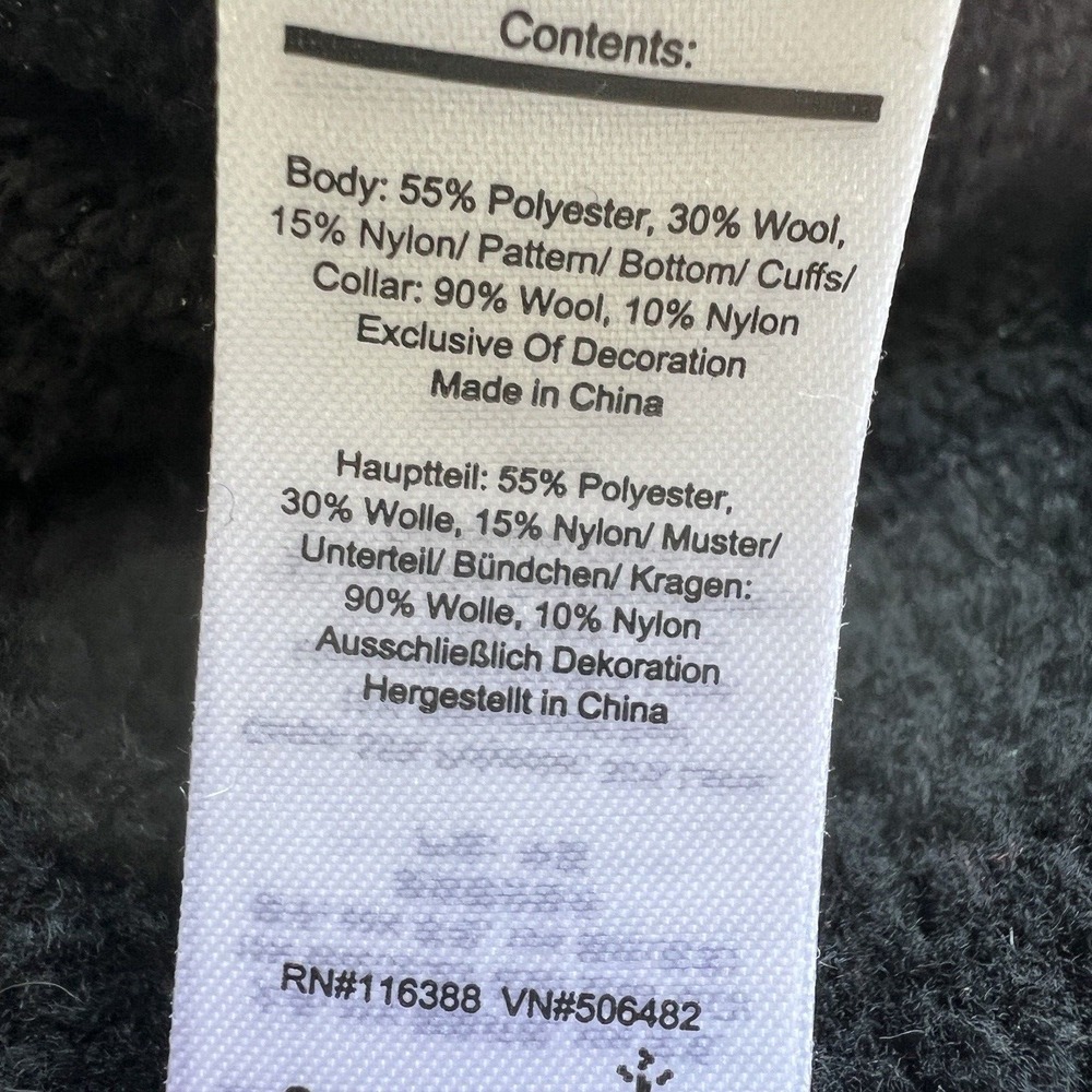 Smartwool Womens Funnel neck Sweater Sz Medium‎ Lodge Black Wool Blend SW016478 - Picture 10 of 15